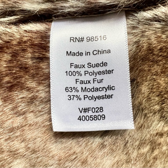 Coldwater Creek. NWT. Faux suede and fur vest.SZ 3X - Picture 5 of 6